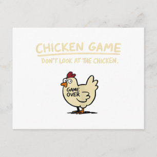 Carte D'accompagnement Jeu de poulet Ne regardez pas le poulet drôle de p