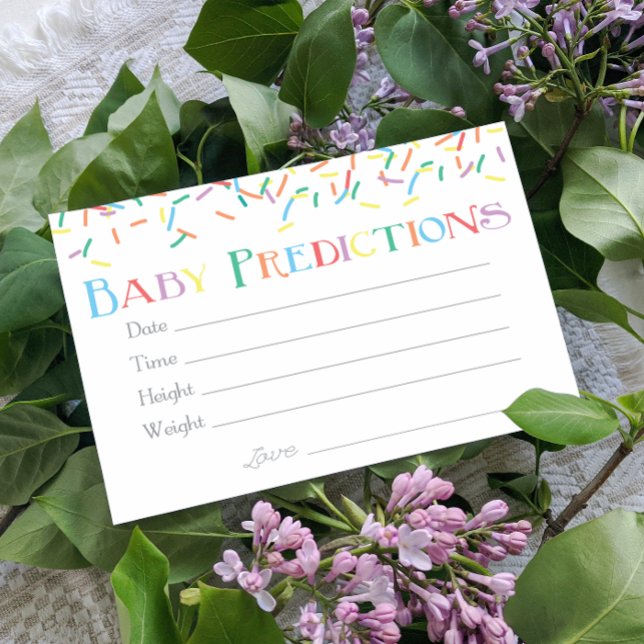 Carte D'accompagnement Jeu de prédictions pour bébé Sprinkle Baby Predict (Créateur téléchargé)