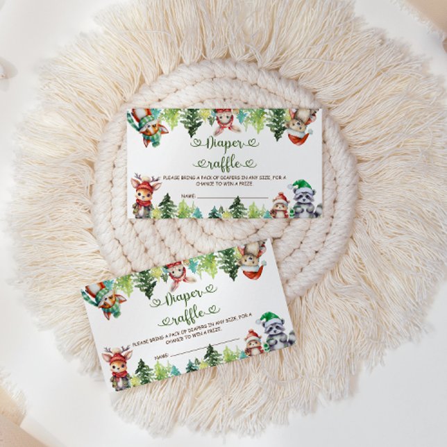 Carte D'accompagnement Jeu de tirage au sort de couche bébé Noël (Créateur téléchargé)