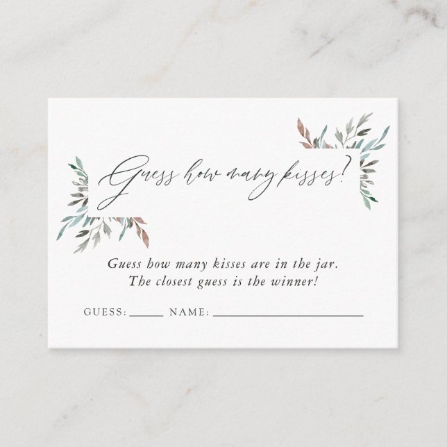 Carte D'accompagnement Jeux de Baby Shower d'Hiver : Devinez combien de b (Devant)