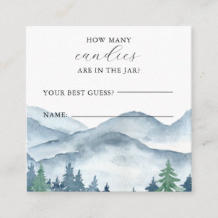 Carte D'accompagnement Jeux de devinette pour Baby Shower sur le thème de