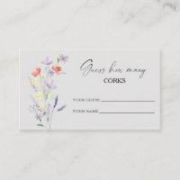 Jeux de mariage bohème floral devine combien de bo