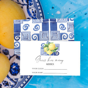 Carte D'accompagnement Jeux de mariage - devine combien de baisers lemon 