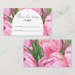Carte D'accompagnement Jeux de mariage - devine combien de bouchons paeon