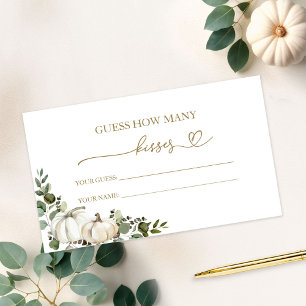 Carte D'accompagnement Jeux de mariage Devinez combien de baisers Automne