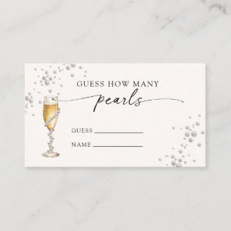 Carte D'accompagnement Jeux de perles et de Prosecco: devinez combien de 