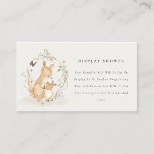 Carte D'accompagnement Joey Mama Kangaroo Baby shower Floral