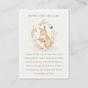 Carte D'accompagnement Joey Mama Kangaroo Floral Livres Pour Baby shower