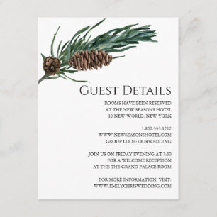 Carte D'accompagnement Joie de Noël Détail pour invité à l'aquarelle d'