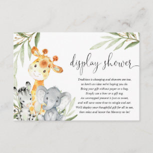 Carte D'accompagnement Joli animal homme neutre écran douche insert