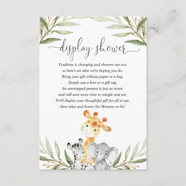 Carte D'accompagnement Joli animal homme neutre écran douche insert (Devant)