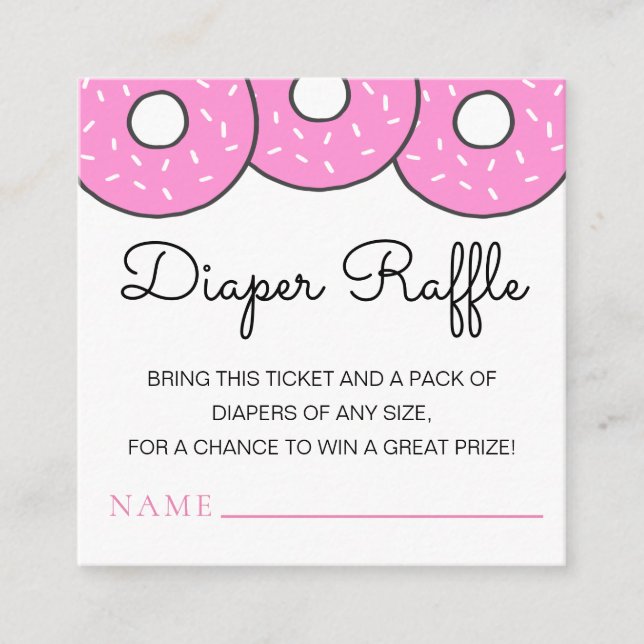 Carte D'accompagnement Joli Baby shower de beignets rose (Devant)