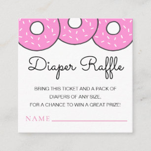 Carte D'accompagnement Joli Baby shower de beignets rose