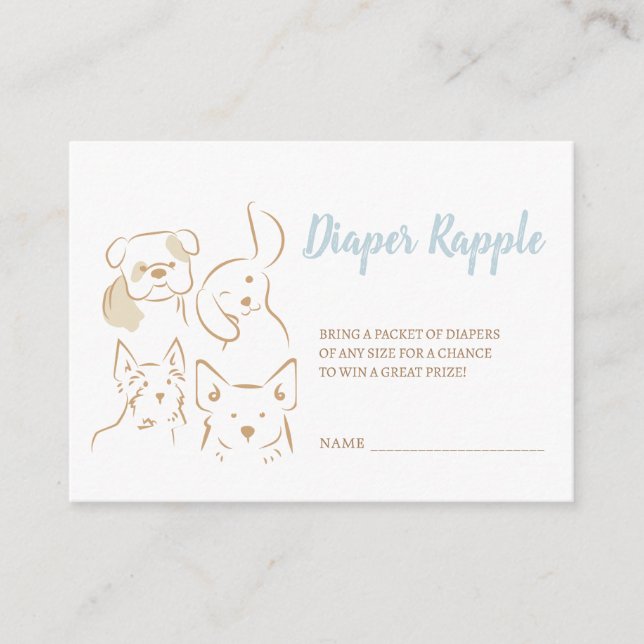 Carte D'accompagnement Joli Baby shower de chiot pommeau (Devant)