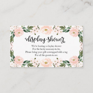 Carte D'accompagnement Joli Baby shower Floral Rose Afficher douche Encl