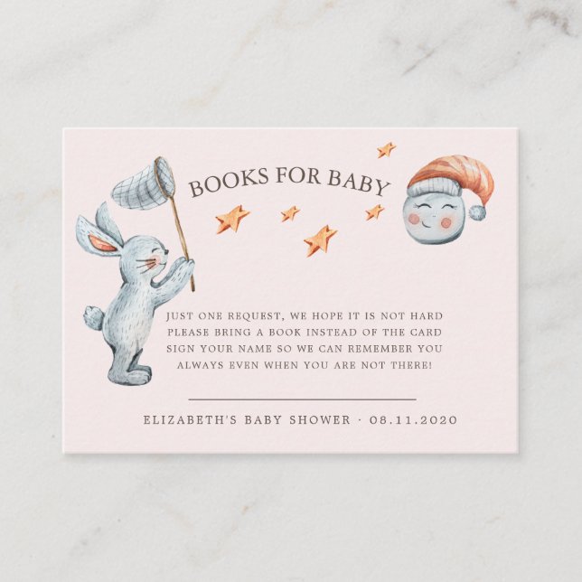 Carte D'accompagnement Joli Bunny Stars Rainbow Diaper Raffle (Devant)