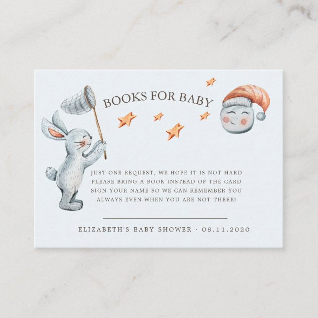 Carte D'accompagnement Joli Bunny Stars Rainbow Diaper Raffle (Devant)