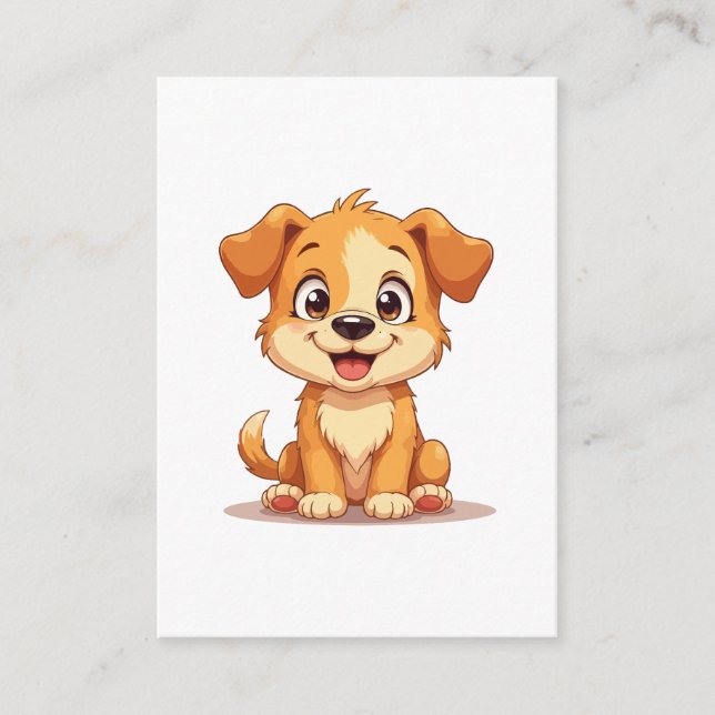 Carte D'accompagnement Joli chiot (Devant)