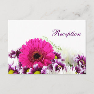 Carte D'accompagnement Joli ensemble de mariage avec gerbera rose et viol
