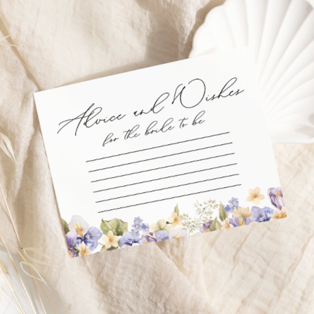 Carte D'accompagnement Joli Floral Conseils et de souhaits Fête des marié (Créateur téléchargé)