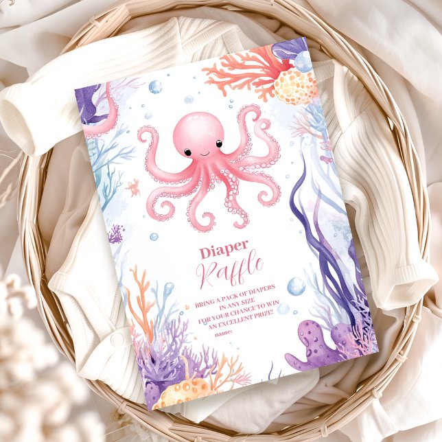 Carte D'accompagnement Joli Raffle Diapper Sous La Mer (Créateur téléchargé)