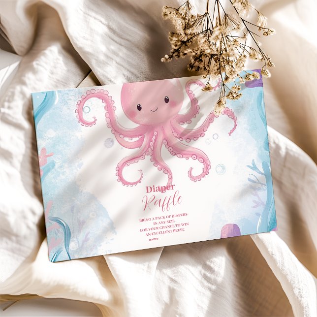 Carte D'accompagnement Joli Raffle Diapper Sous La Mer (Créateur téléchargé)