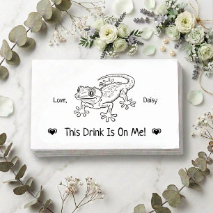 Carte D'accompagnement Joli ticket de boisson de mariage personnalisé Gec