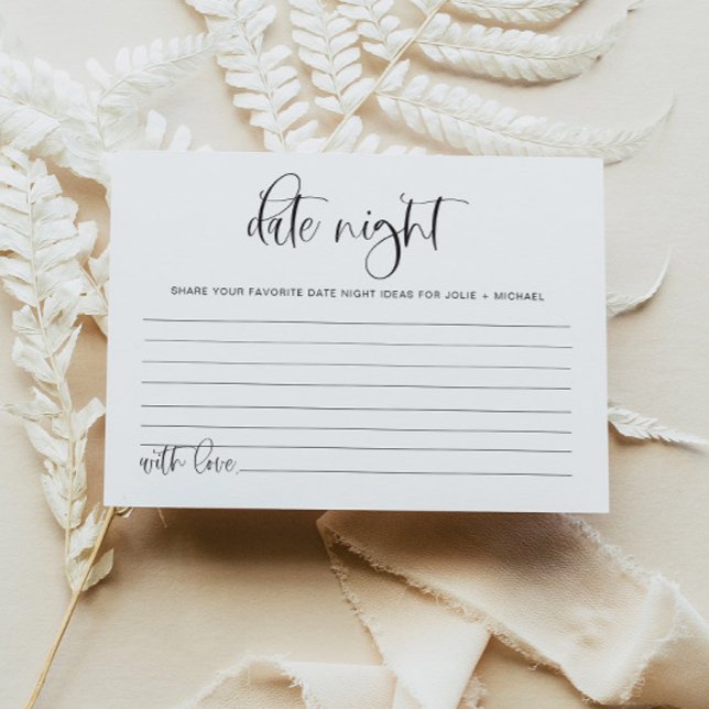 Carte D'accompagnement JOLIE Amusement Moderne Minimale Date Nuit Idée Je (Créateur téléchargé)