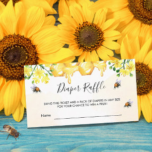 Carte D'accompagnement Jolie bosse abeilles miel floral diaper billet de