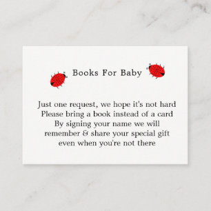 Carte D'accompagnement Jolies Fleurs Ladybugs Mignonnes Livres Whimsy Pou