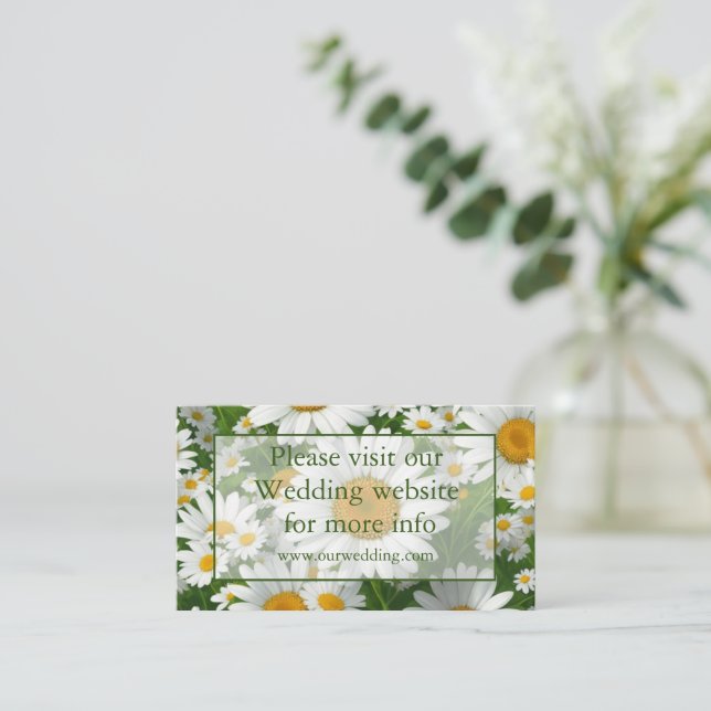 Carte D'accompagnement Jolies marguerites blanches (Debout devant)