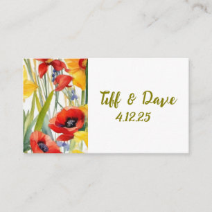 Carte D'accompagnement Jolies poppies personnalisables
