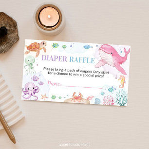 Carte D'accompagnement Jolis Animaux de l'Océan pour une Baby Shower - Ti
