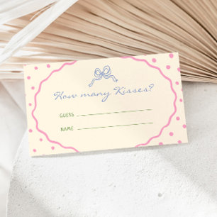 Carte D'accompagnement Jolis baisers dessinés à la main et colorés