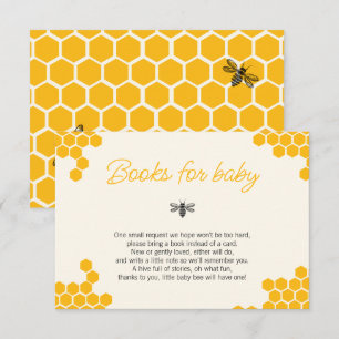 Carte D'accompagnement Jolis livres de Maman Abeille pour la Baby Shower 
