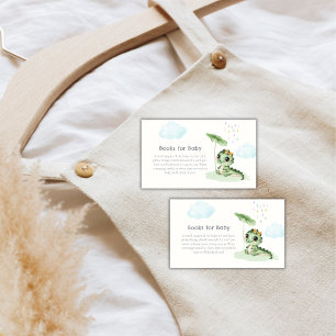 Carte D'accompagnement Jolis livres de petit dragon goutte de pluie pour