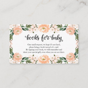 Carte D'accompagnement Jolis livres floraux bleus pour Baby Shower pour b