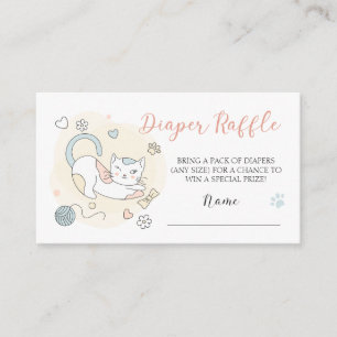 Carte D'accompagnement Jouer chatte Déchets Raffle Billets