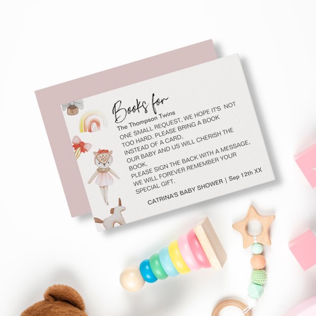 Carte D'accompagnement Jouets bébé Twin Girls Réserver Baby shower de dem (Créateur téléchargé)