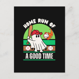 Carte D'accompagnement Joueur de baseball fantôme Halloween