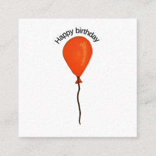 Carte D'accompagnement Jour d'anniversaire de ballon orange