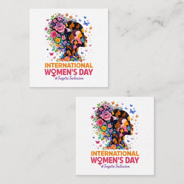 Carte D'accompagnement Journée internationale des femmes (Devant / Derrière)
