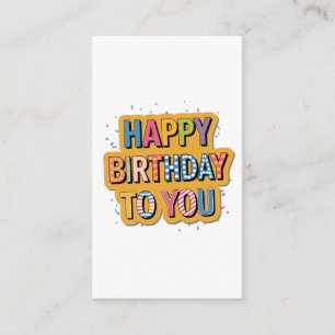 Carte D'accompagnement Joyeux anniversaire à motifs