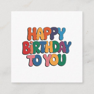 Carte D'accompagnement Joyeux anniversaire rétro