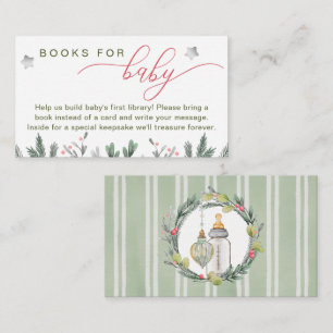 Carte D'accompagnement Joyeux Baby shower de Noël Livres pour bébé