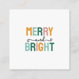 Carte D'accompagnement Joyeux Noël Classique Unique Minimaliste Simple