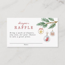 Joyeux petit Baby shower de Noël Déchets Raffle