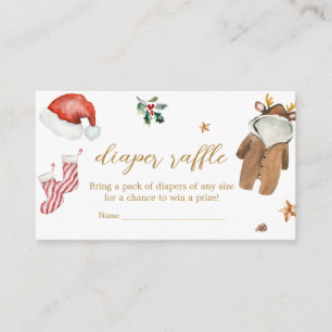 Carte D'accompagnement Joyeux petits vêtements de Noël Déchets Raffle