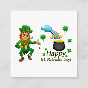 Carte D'accompagnement Joyeux Saint Patrick's Day Leprechaun Arc-en-ciel