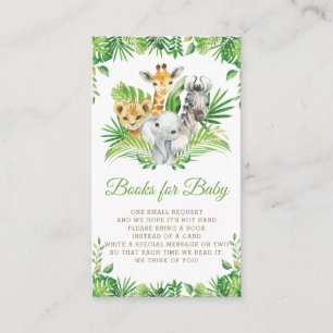 Carte D'accompagnement Jungle Animal Safari Livres de verdure pour bébé